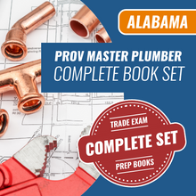 Load image into Gallery viewer, Contractor Exam Preps - Alabama Prov Master Plumber Complete Book Set. Trade Exam Complete Set Prep Books. We are the exam pros for all your trades licensing needs.