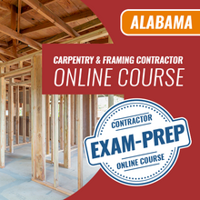 Load image into Gallery viewer, Alabama Carpentry and Framing Contractor Exam - Online Exam Prep Course