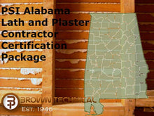Load image into Gallery viewer, PSI Alabama Lath and Plaster Contractor Certification Package