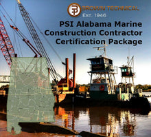 Load image into Gallery viewer, PSI Alabama Marine Construction Contractor Certification Package