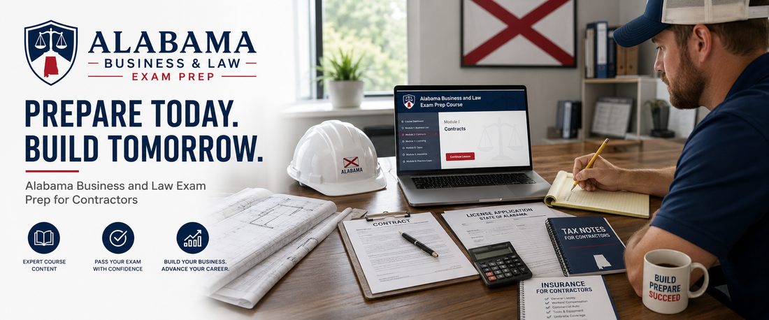 How to Pass the 2026 Alabama Business and Law Contractor Exam