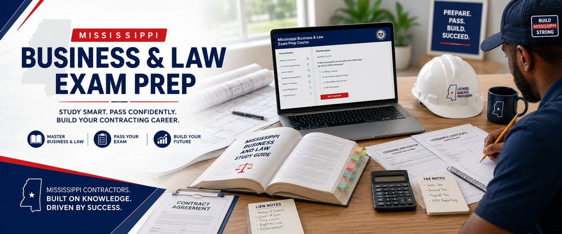 How to Pass the 2026 Mississippi Business and Law Contractor Exam