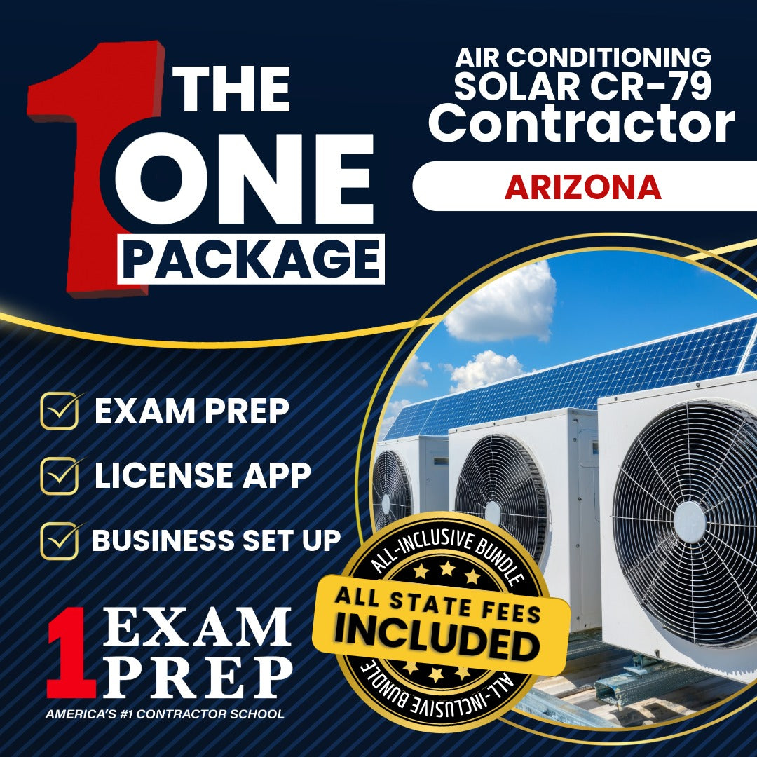 The 1 Package: All-Inclusive Arizona Air Conditioning and Refrigeration, Including Solar Residential / Commercial Contractor (CR-79) Exam, Licensing & Business Setup Solution