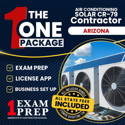 The 1 Package: All-Inclusive Arizona Air Conditioning and Refrigeration, Including Solar Residential / Commercial Contractor (CR-79) Exam, Licensing & Business Setup Solution