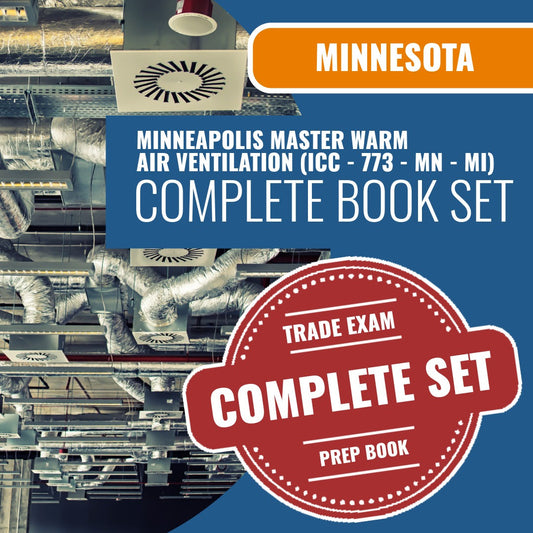 Minnesota Minneapolis Master Warm Air Ventilation Contractor (ICC - 773 - MN - MI) Exam Book Package