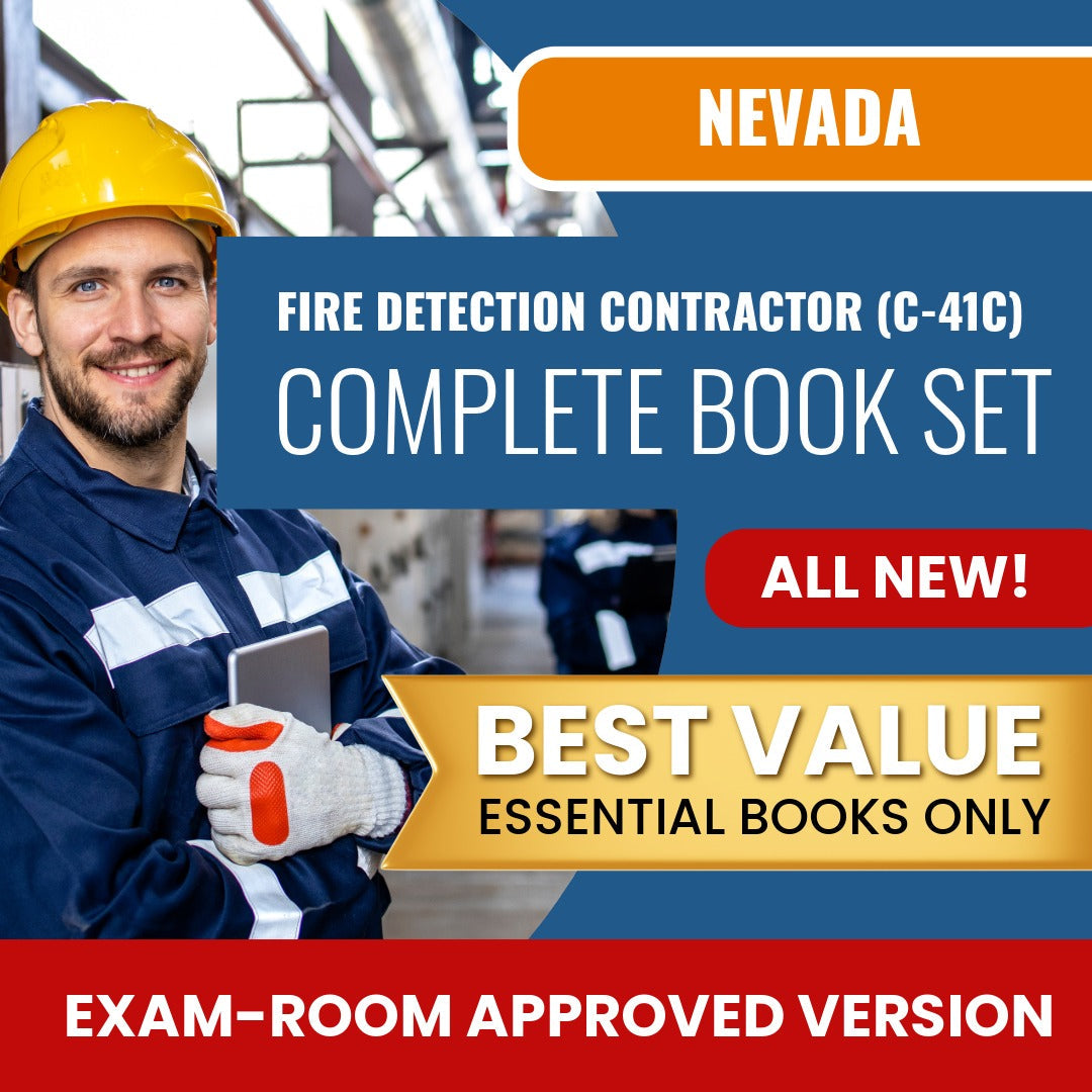 Nevada C-41C fire detection contractor exam allowed books package for licensing preparation