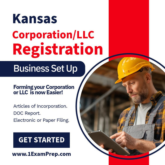 Kansas Corporation or LLC Filing Registration Formation Setup