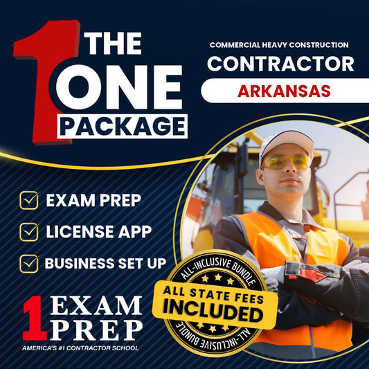 The 1 Package: All-Inclusive Arkansas Commercial Heavy Construction Contractor Exam, Licensing & Business Setup Solution