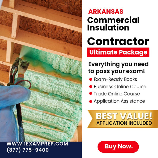 Arkansas Commercial Insulation Contractor Ultimate Exam Prep Rental Package