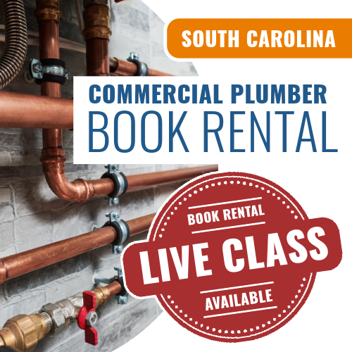South Carolina Commercial Plumber Exam - Books & Courses Rental Package