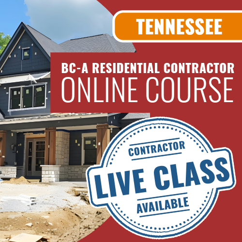 Tennessee BC-A Residential Contractor - Online Exam Prep Course (Prov)