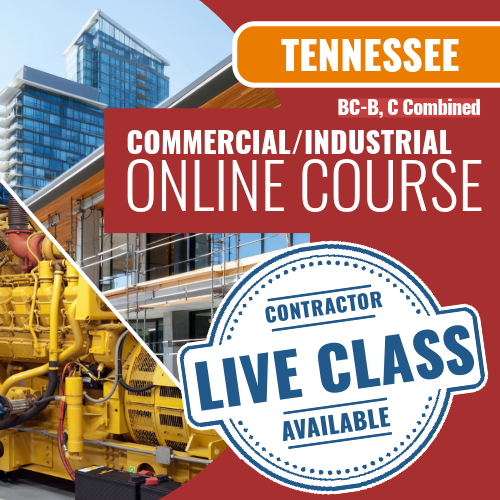 Tennessee BC-B, C-Combined Commercial / Industrial Contractor - Online Exam Prep Course (Prov)
