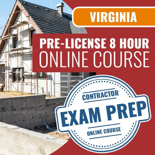 Virginia 8-Hour Pre-License Education Online Course for Contractors