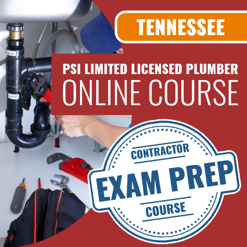 Tennessee Limited Licensed Plumber - Online Exam Prep Course (Prov)