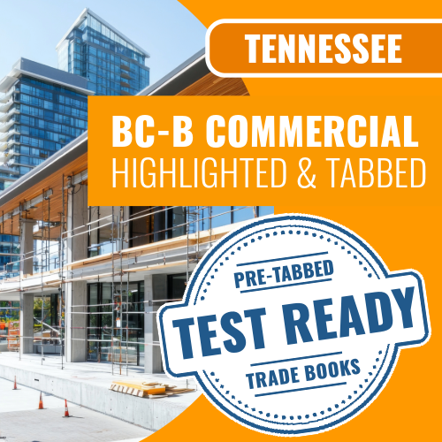 Tennessee BC-B Commercial Contractor Exam Complete Highlighted & Tabbed Book Package (Prov)