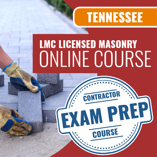 Tennessee LMC Licensed Masonry Contractor - Online Exam Prep Course (Prov)