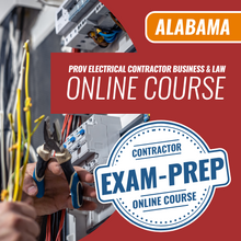 Load image into Gallery viewer, Contractor Exam Preps - Alabama Prov Electrical Contractor Online Course. Contractor Exam Online Course. We are the exam pros for all your trades licensing needs nationwide.
