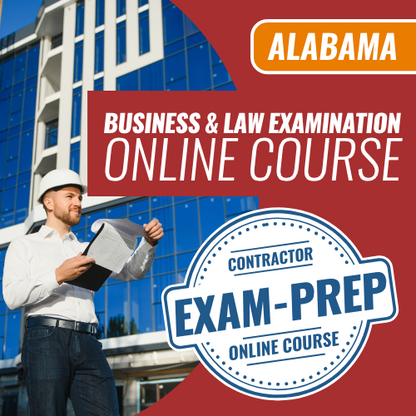 Contractor Exam Prep - Alabama Business and Law Examination Online Course. Contractor Exam Prep Online Course. We are the exam pros for all your trades licensing needs nationwide.