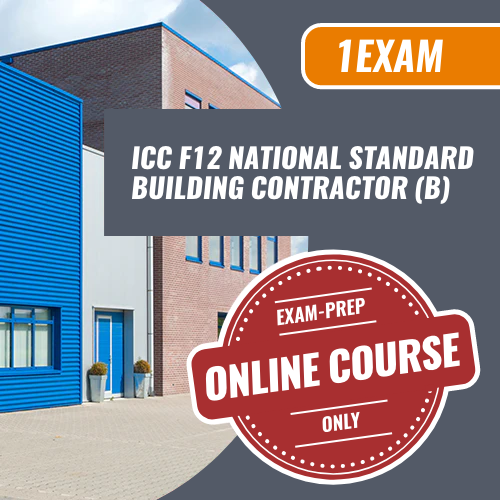 Contractor Exam Prep ICC F12 National Standard Building Contractor (B). Exam prep online course only. We are the exam pros for all your trades licensing needs.