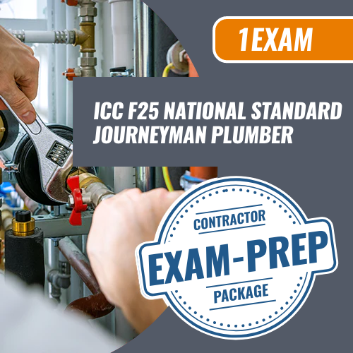 Contractor Exam Prep ICC F27 National Journeyman Plumber. Exam prep package. We are the exam pros for all your trades licensing needs. 