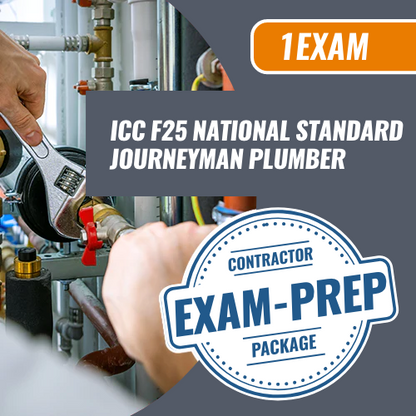 Contractor Exam Prep ICC F27 National Journeyman Plumber. Exam prep package. We are the exam pros for all your trades licensing needs. 