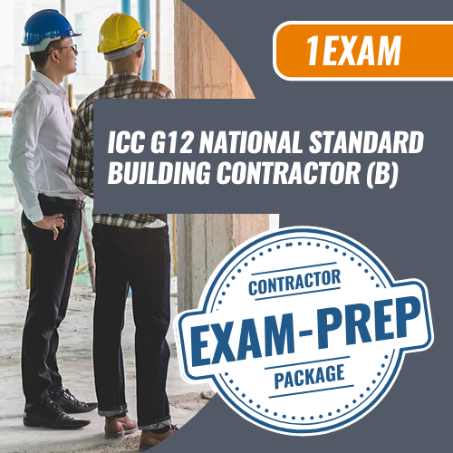 Contractor Exam Prep ICC G12 National Standard Building Contractor (B). Contractor exam preparation package