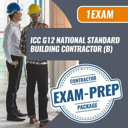 Contractor Exam Prep ICC G12 National Standard Building Contractor (B). Contractor exam preparation package
