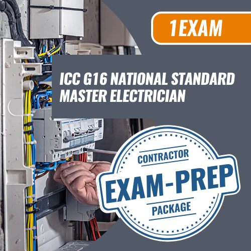 Contractor Exam Prep ICC G16 National Standard Master Electrician. Contractor exam prep package. 