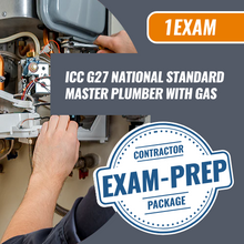 Load image into Gallery viewer, Contractor Exam Preps ICC G27 National Standard Master Plumber With Gas. Contractor exam prep package.

