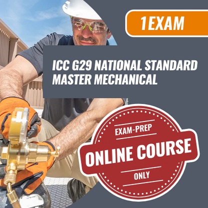 Contractor Exam Prep ICC G29 National Standard Master Mechanical online course only. 