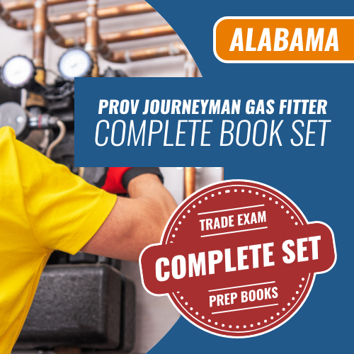 Contractor Exam Prep - Alabama Prov Journeyman Gas Fitter Complete Book Set. Trade Exam Complete Set Prep Books. We are the exam pros for all your trades licensing needs.