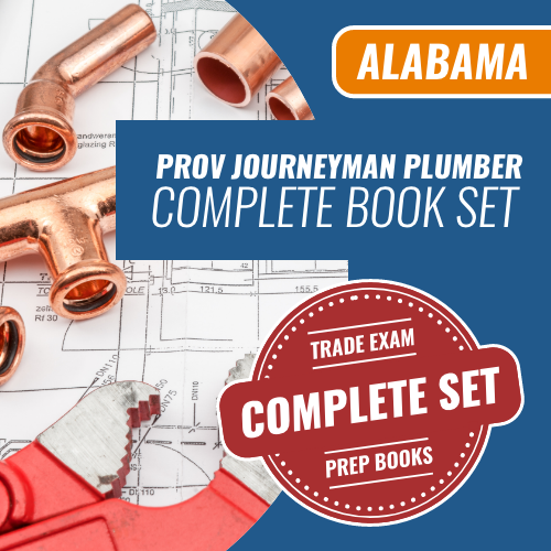Contractor Exam Prep - Alabama Prov Journeyman Plumber Complete Book Set. Trade Exam Complete Set Prep Books. We are the exam pros for all your trades licensing needs.