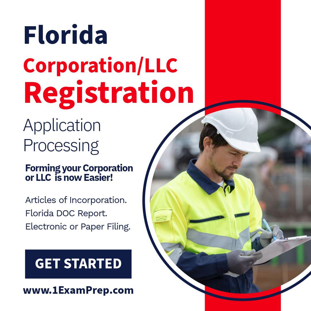 Florida Corporation or LLC Filing Registration Formation Setup