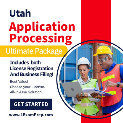 Utah State Contractor Application and Business Filing Package