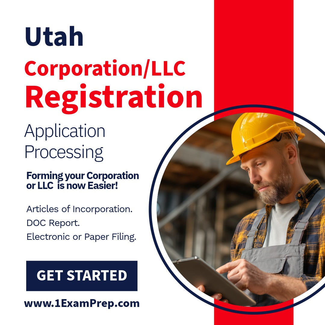 Utah Corporation or LLC Filing Registration Setup