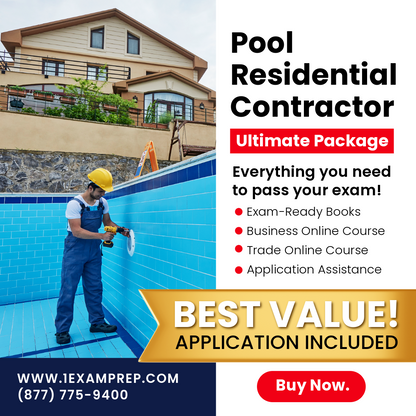 Florida Residential Pool Contractor Ultimate Exam Prep Rental Package
