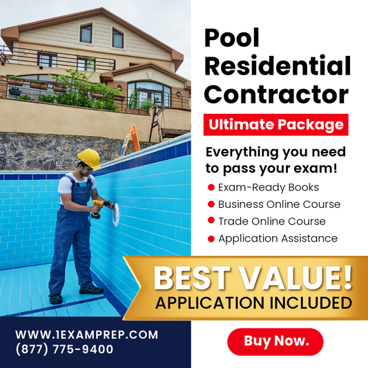 Florida Residential Pool Contractor Ultimate Exam Prep Rental Package
