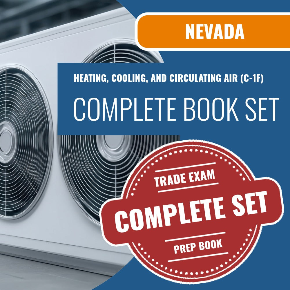 Nevada Heating, Cooling, And Circulating Air Contractor (C-1F) Exam Book Package