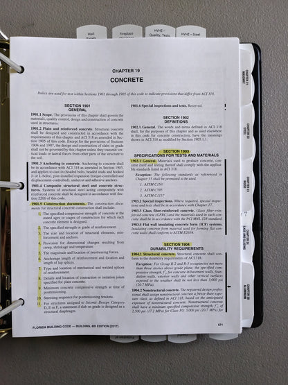 Florida General Contractor Exam Complete Book Set - Highlighted & Tabbed