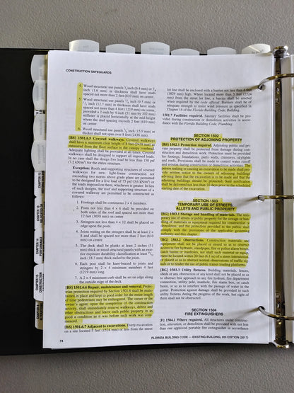 Florida General Contractor Exam Complete Book Set - Highlighted & Tabbed