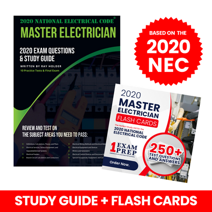 2020 Master Electrician Exam Questions and Study Guide [Book] & Flash Cards Combo