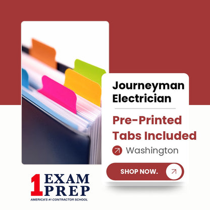 2023 Washington Journeyman Electrician Exam Pre Printed Tabs