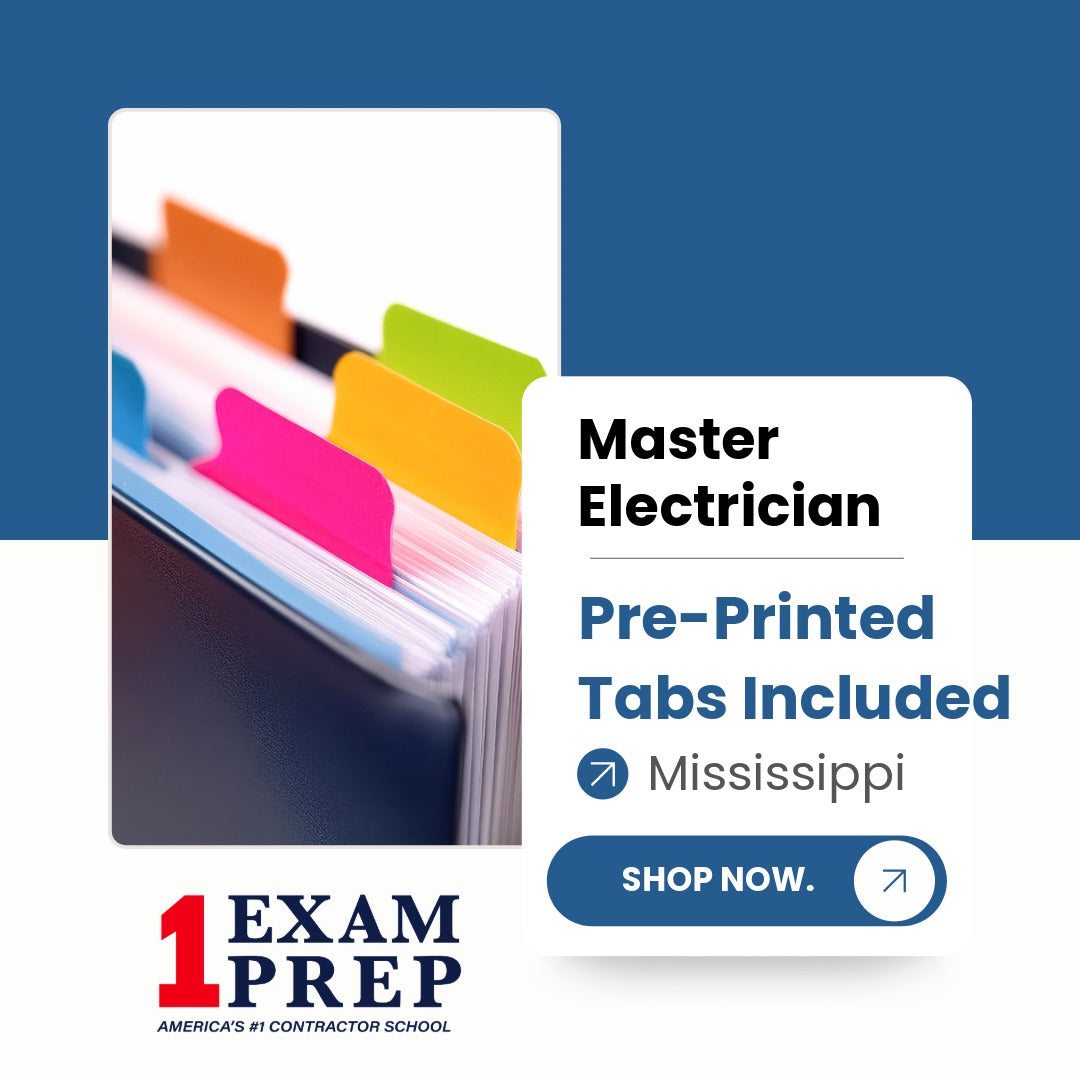 Mississippi Master Electrician Pre Printed Tabs 2026 NEC