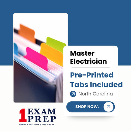 North Carolina Master Electrician Pre Printed Tabs 2026 NEC