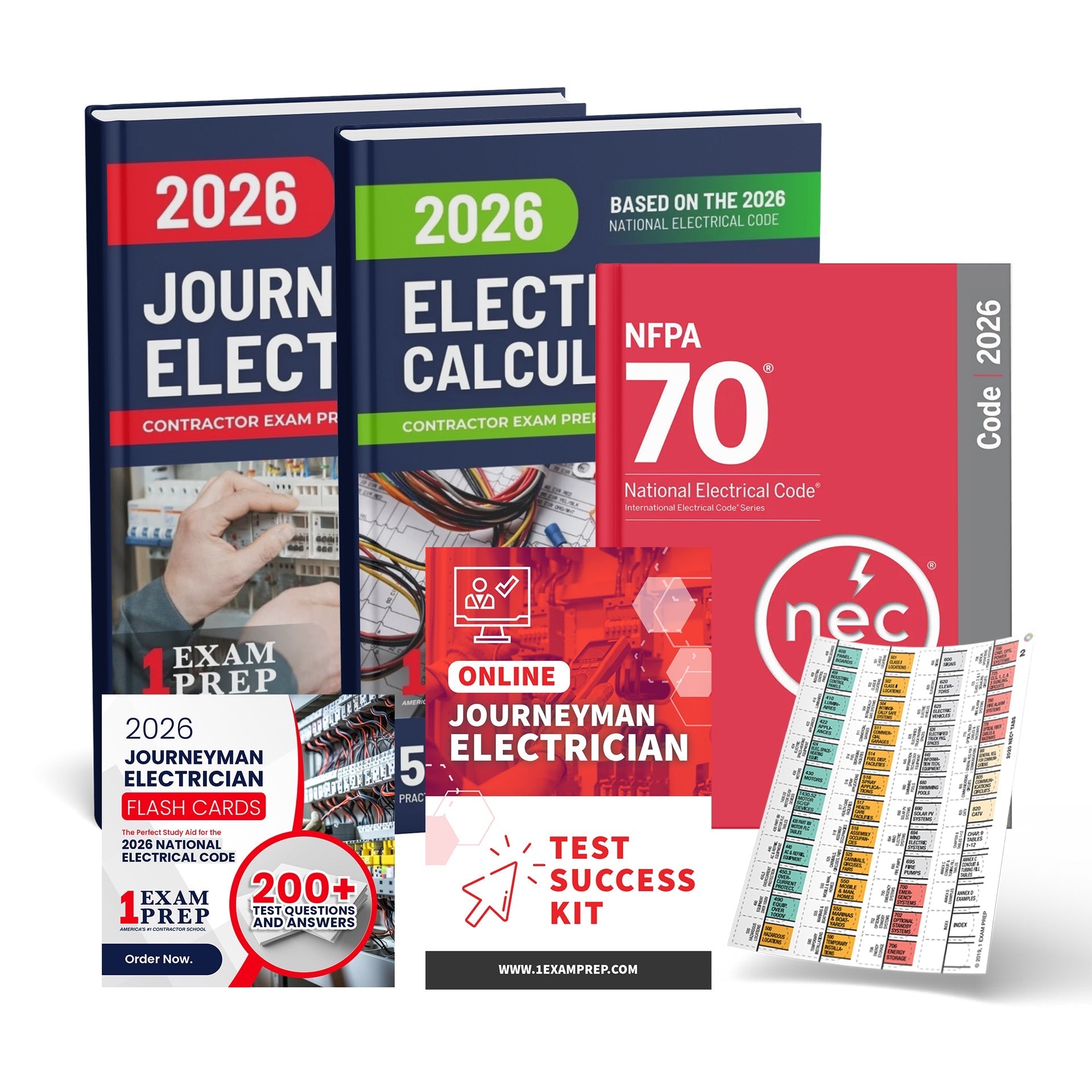 2026 Journeyman Electrician Exam Prep Study Guides & Code Book Ultimate Combo (Based on the 2026 NEC)