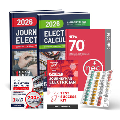 2026 Journeyman Electrician Exam Prep Study Guides & Code Book Ultimate Combo (Based on the 2026 NEC)
