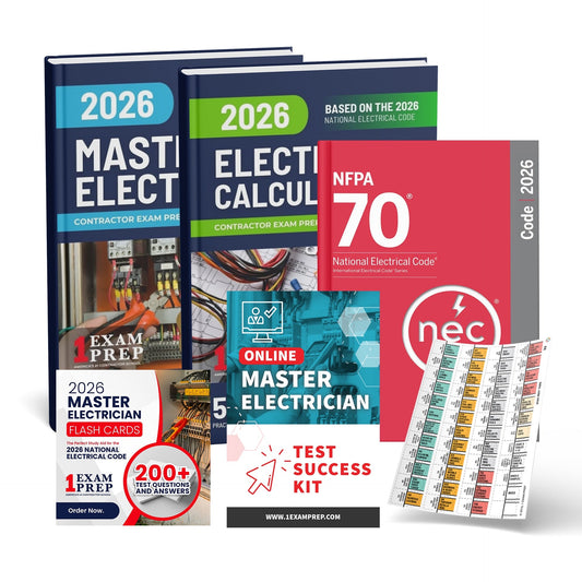 2026 Master Electrician Exam Prep Study Guides & Code Book Ultimate Combo (Based on the 2026 NEC)