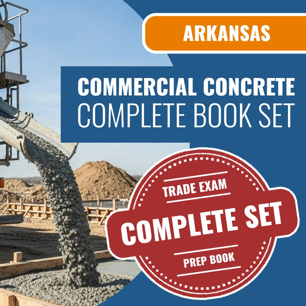 Arkansas Commercial Concrete Contractor Exam Book Package