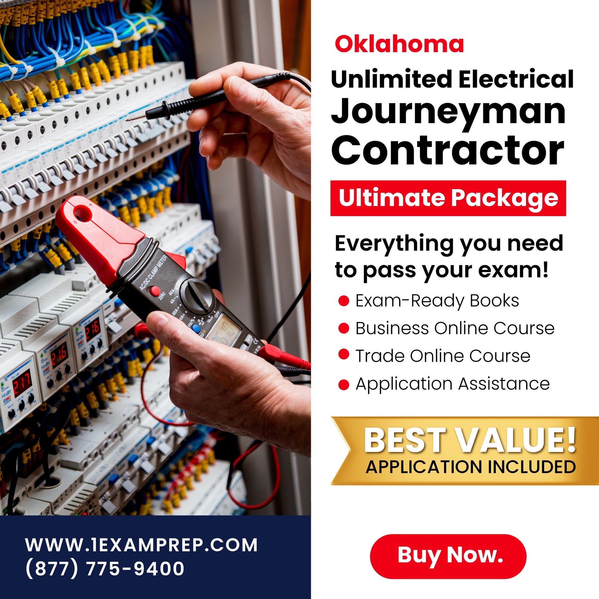 Oklahoma Unlimited Electrical Journeyman Ultimate Exam Prep Rental Package
