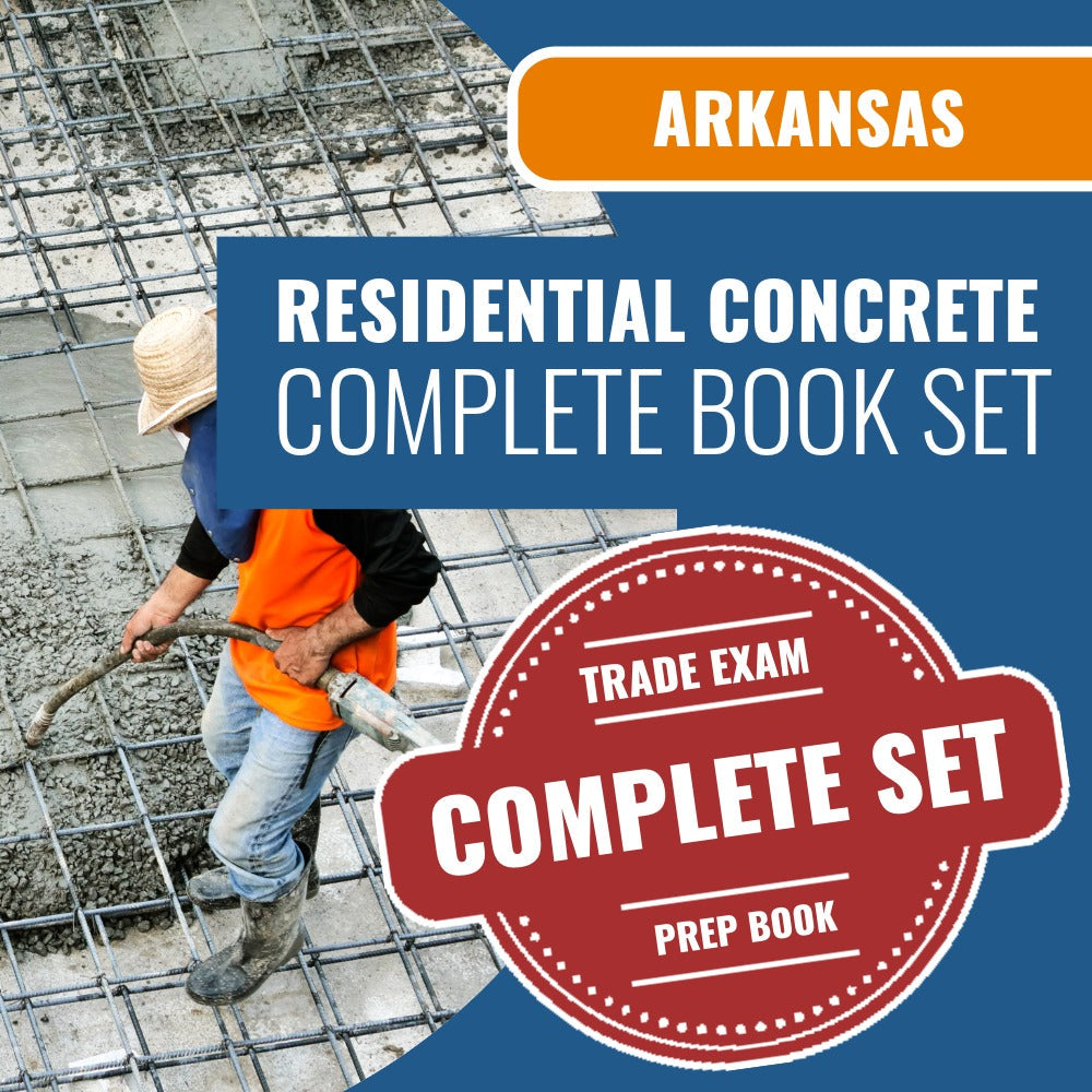 Arkansas Residential Concrete Contractor Exam Book Package